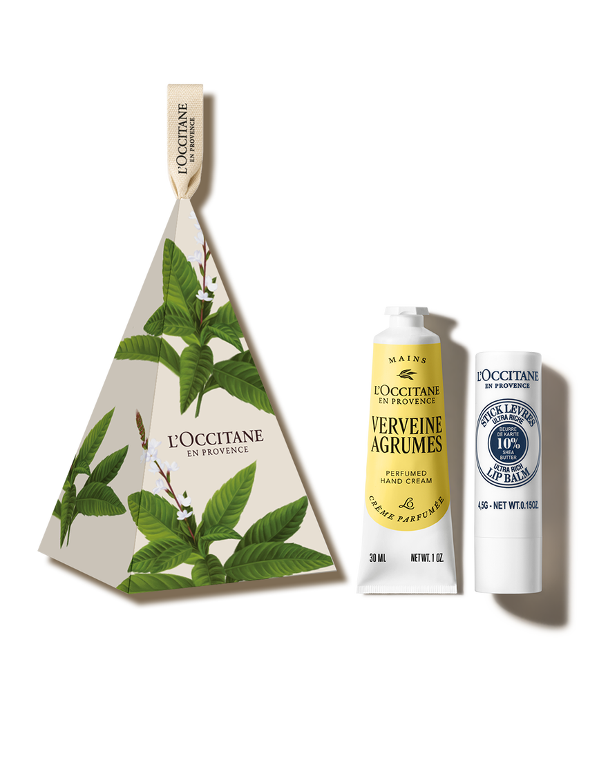 [기프트] 버베인 아그륌 퍼퓸드 핸드 크림 (시트러스 버베나) & 시어 스틱 립밤 듀오 | L&rsquo;Occitane en Provence
