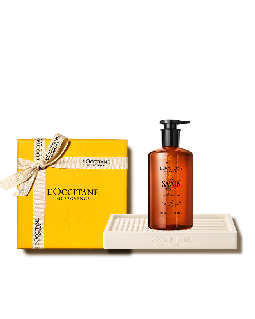 [기프트] 시어 버베나 리퀴드 핸드 솝 500ml 세트(카리테 콩포르)(+솝 트레이) | L&rsquo;Occitane en Provence