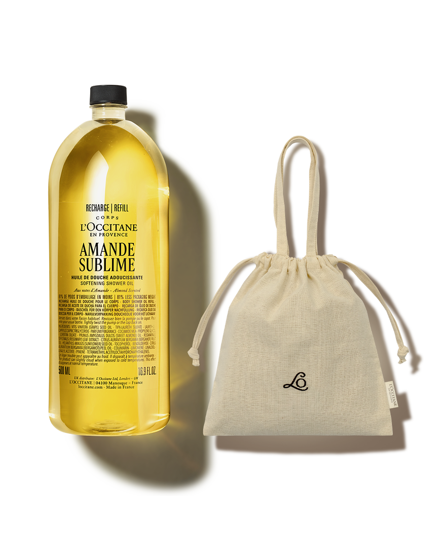 [기프트] 아몬드 소프트닝 샤워 오일 리필 세트 (+ 에코백) | L&rsquo;Occitane en Provence