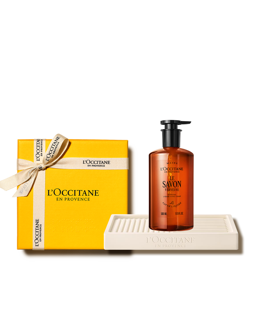 [기프트] 시어 버베나 리퀴드 핸드 솝 500ml 세트(카리테 콩포르)(+솝 트레이) | L&rsquo;Occitane en Provence