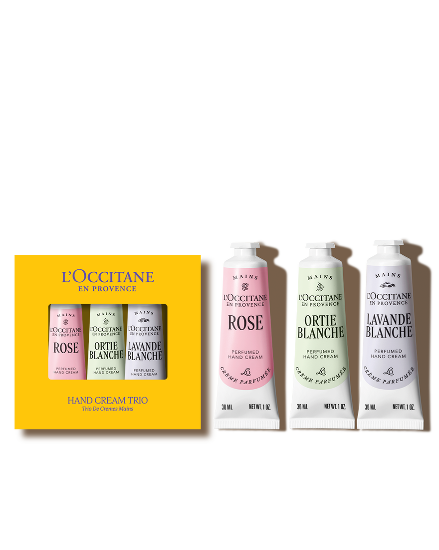 [기프트] 아로마틱 플로럴 퍼퓸드 핸드 크림 트리오 (로즈, 오르티, 라방드 블랑쉬) | L&rsquo;Occitane en Provence